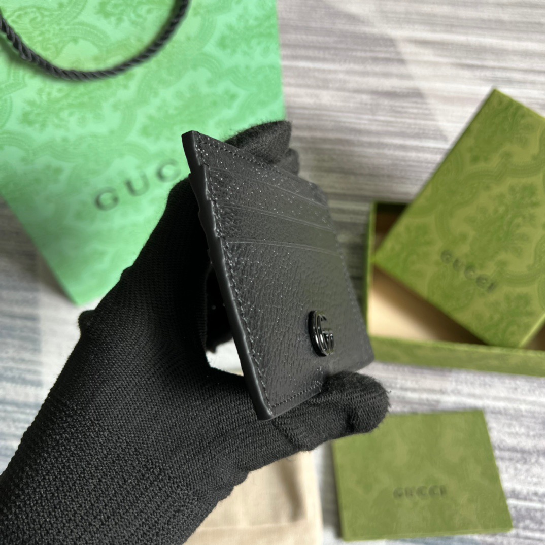 Gvc*1 GG Marmont Card Case Black For Men 4.7in/12cm ‎‎‎722734 1T56F 1000