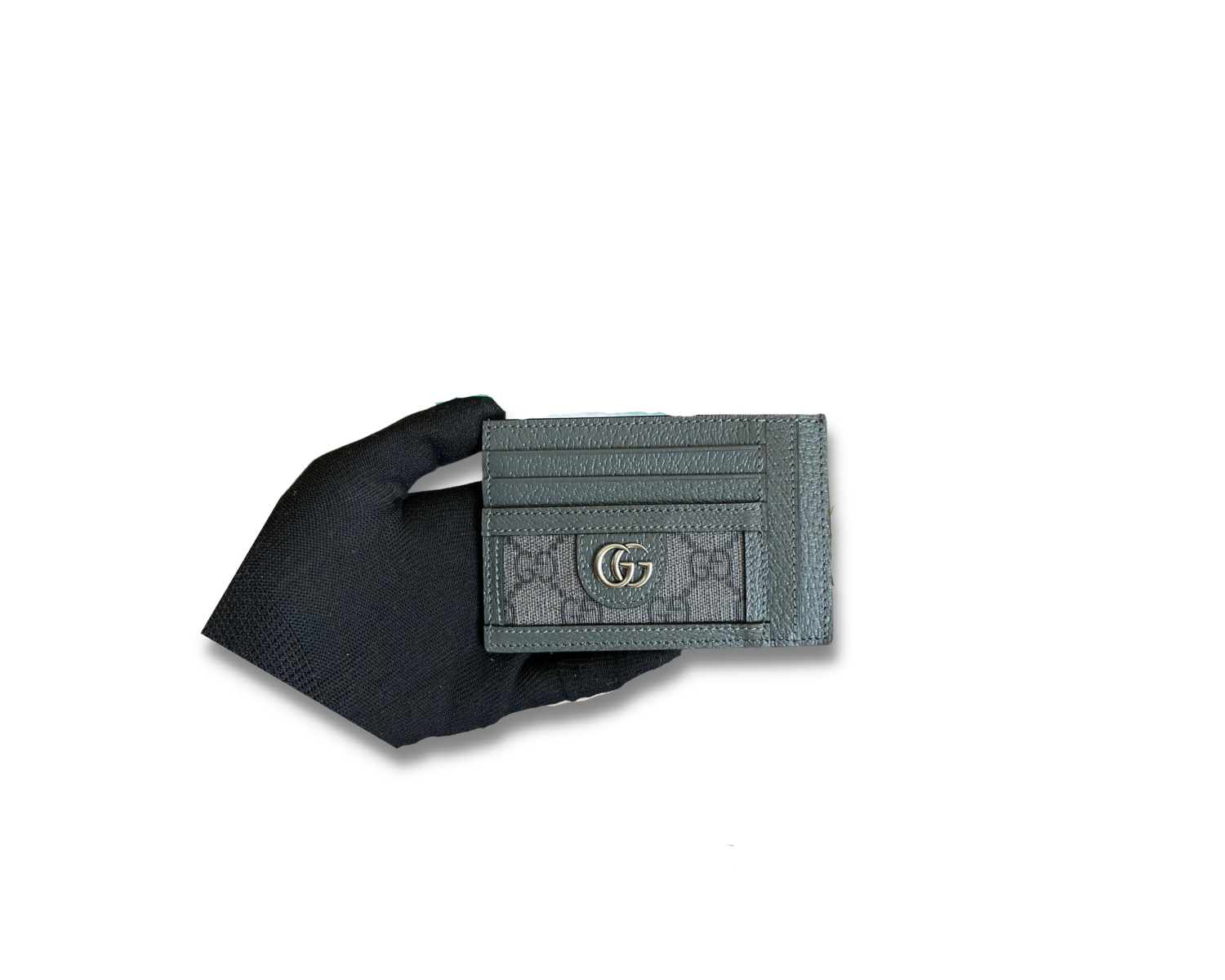 Gvc*1 Ophidia Card Case Svp*me Canvas Grey For Men 4.7in/12cm 732018 UULBN 1244