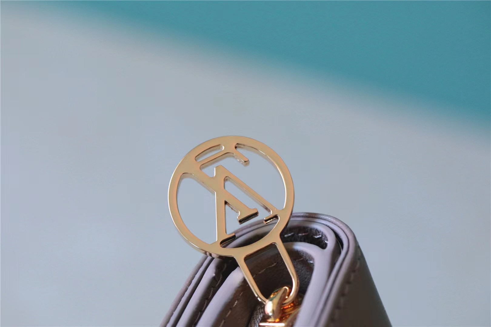 Lou Wallet Monogram Embossed Light Brown For Women 4.3in/11cm