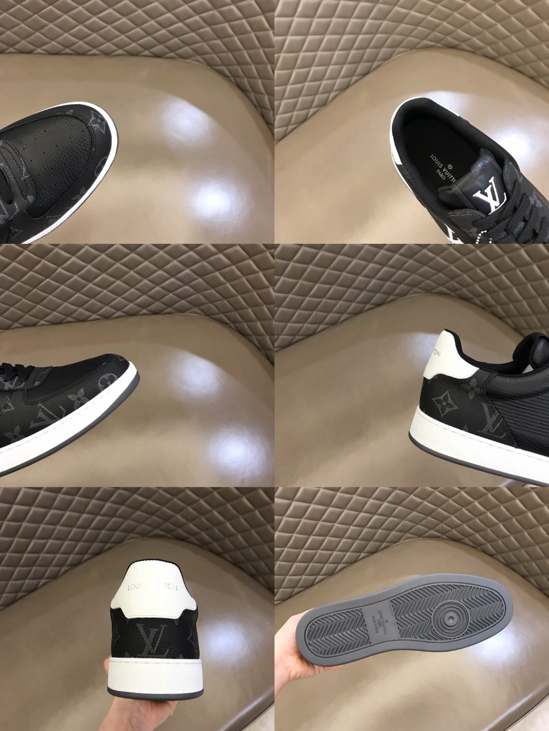 L0vis Vvtt0n Rivoli Sneaker Monogram Canvas Black For Men