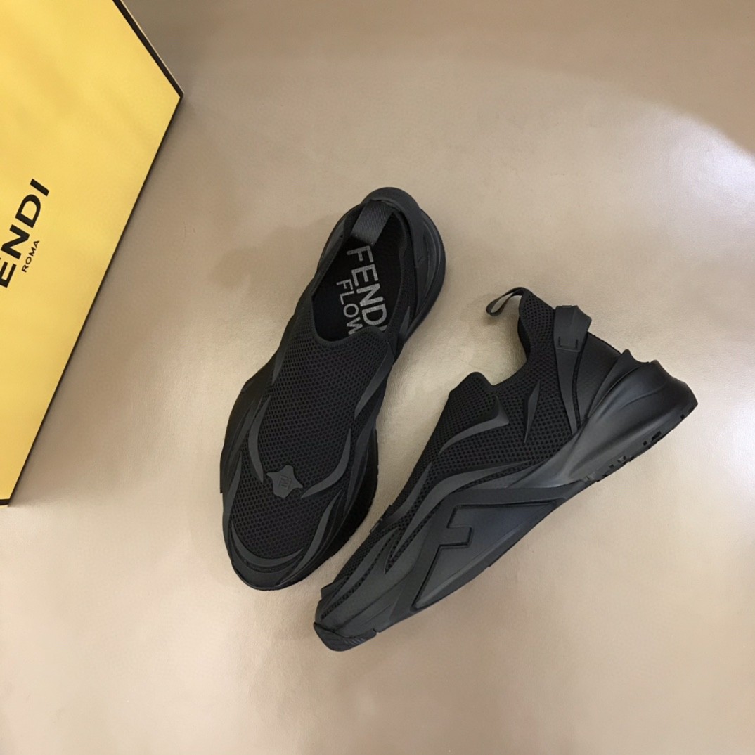 FD F**di Flow Running Sneakers Black For Women 7E1504AHI8F0ABB