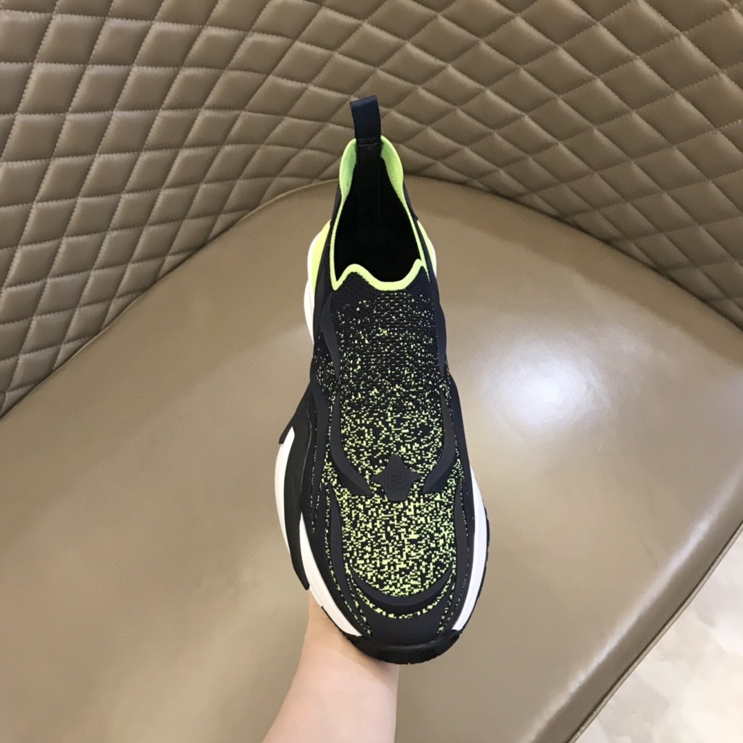FD F**di Flow Running Sneakers Black And Green For Women