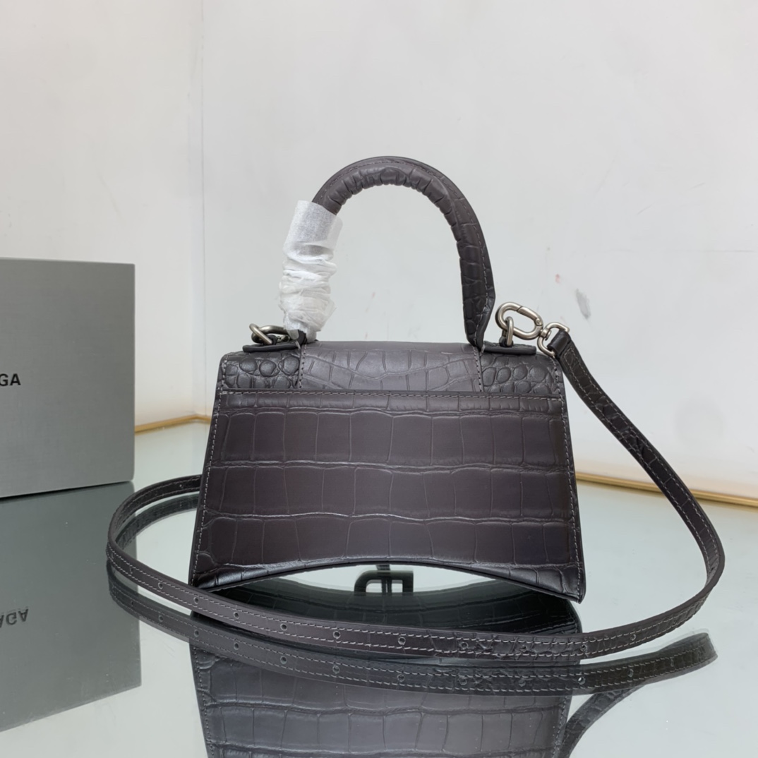 Ba1en*iaga Hourglass Small Handbag Black/Pink For Women‎ 9in/22.9cm