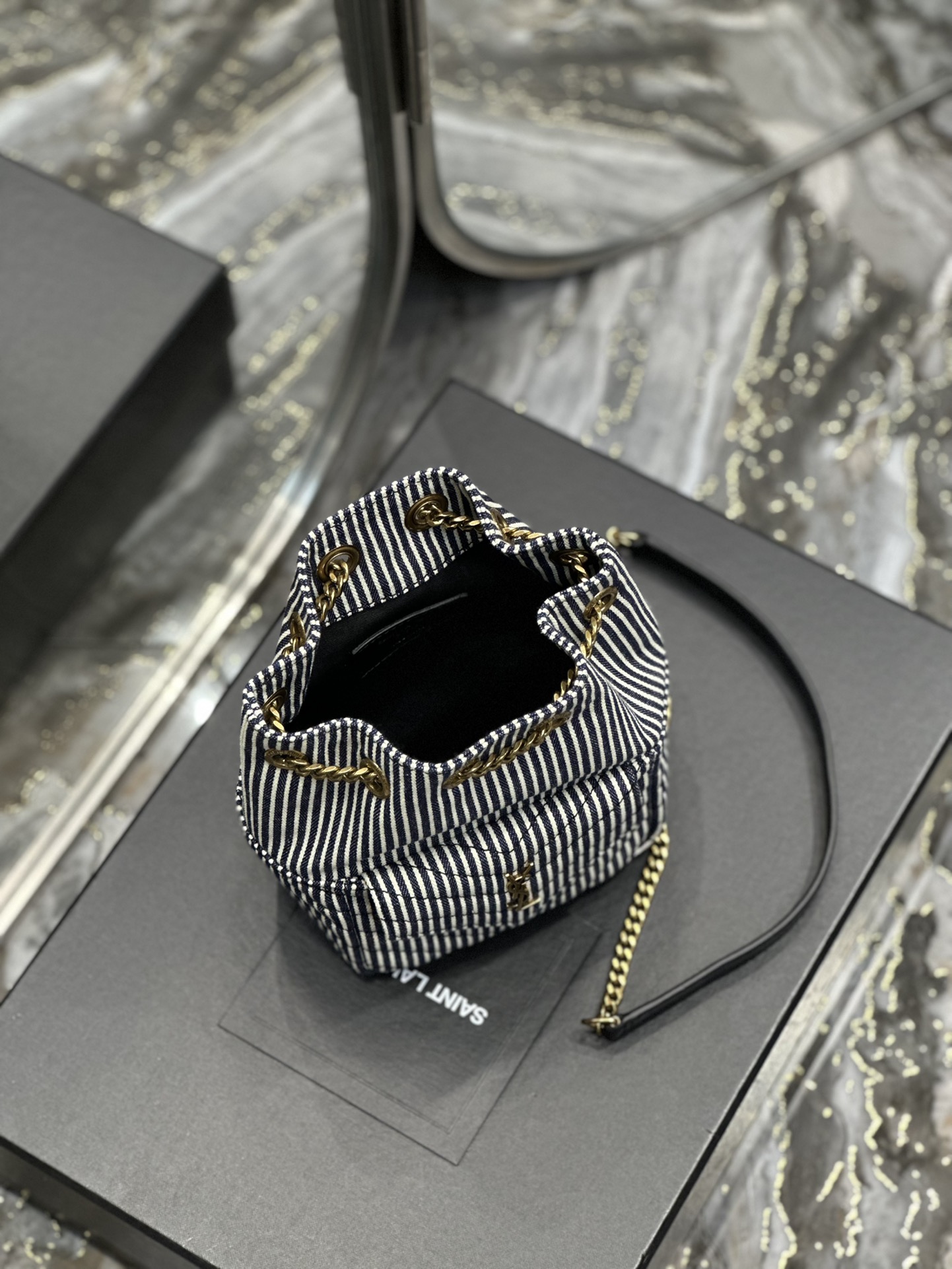 Sa1nt Lau*nt Joe Backpack Black For Women‎ 7.5in/19cm