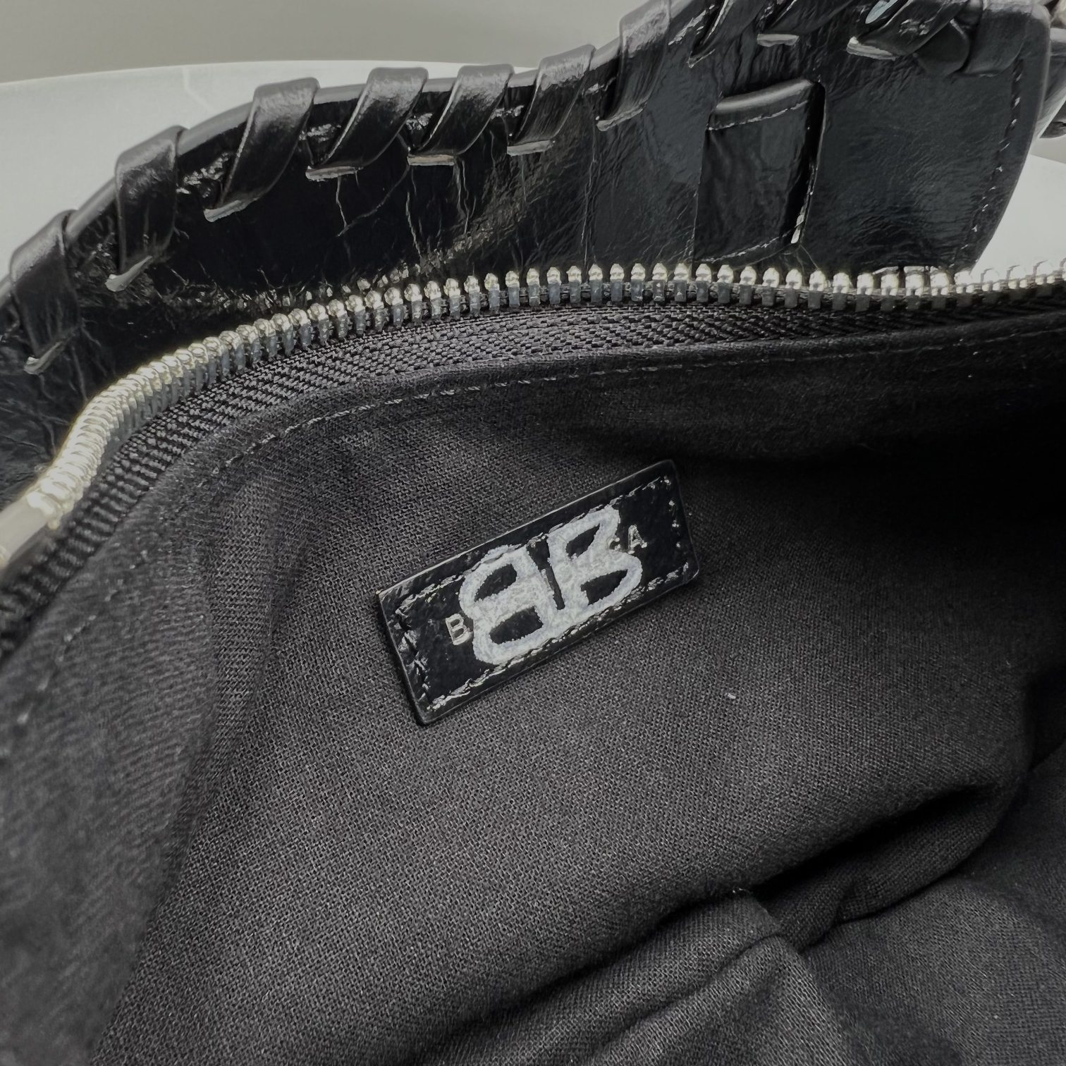 Ba1en*iaga Le Cagole XS Shoulder Bag Black/White For Women‎ 10.2in/25.9cm