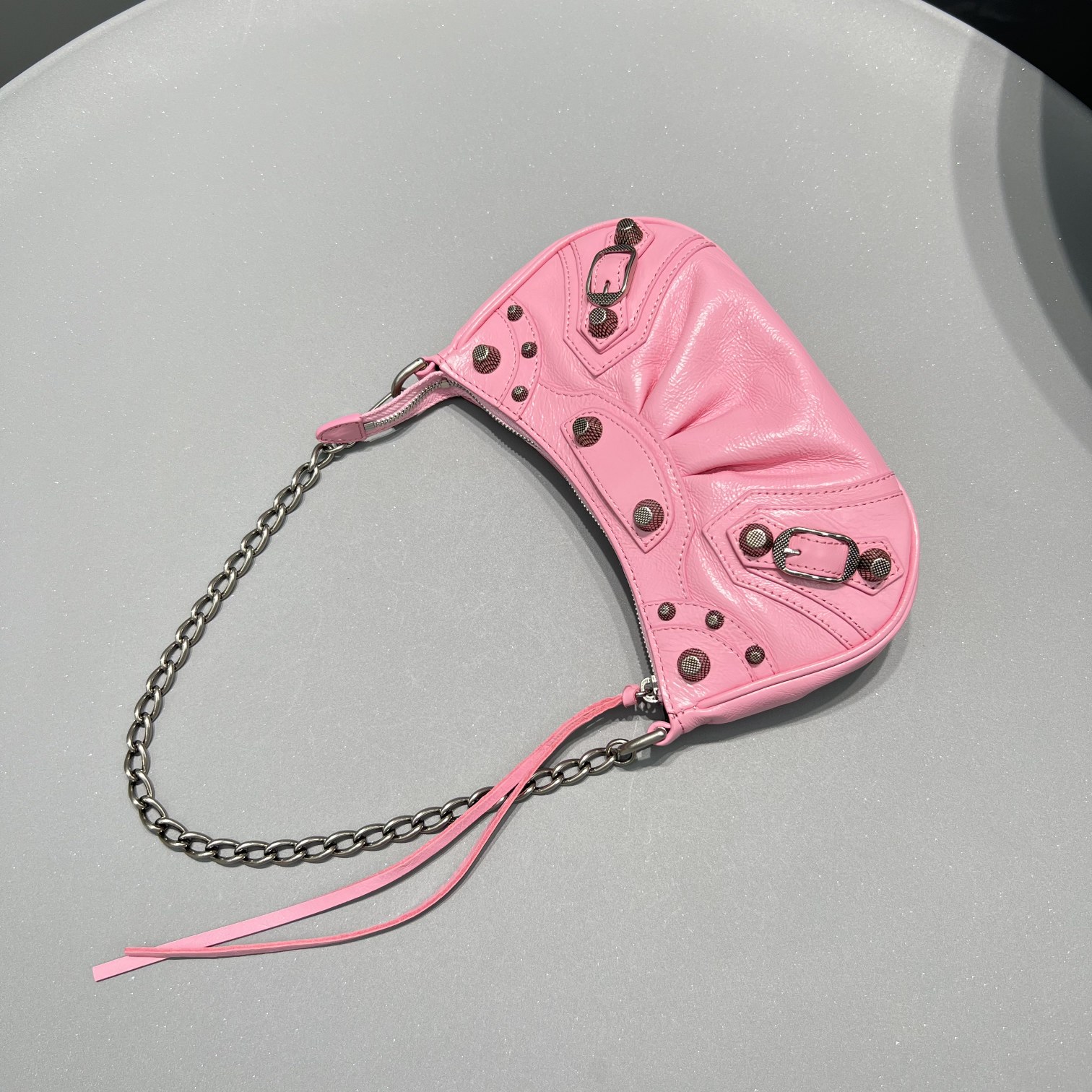 Ba1en*iaga Le Cagole Mini Bag Black/White/Pink For Women‎ 8.2in/20.8cm 6958141VG9Y1000