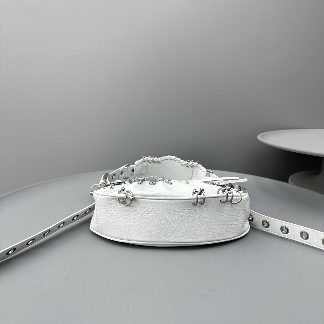 Ba1en*iaga Le Cagole XS Shoulder Bag Black/White For Women‎ 10.2in/26cm 671309210G81000