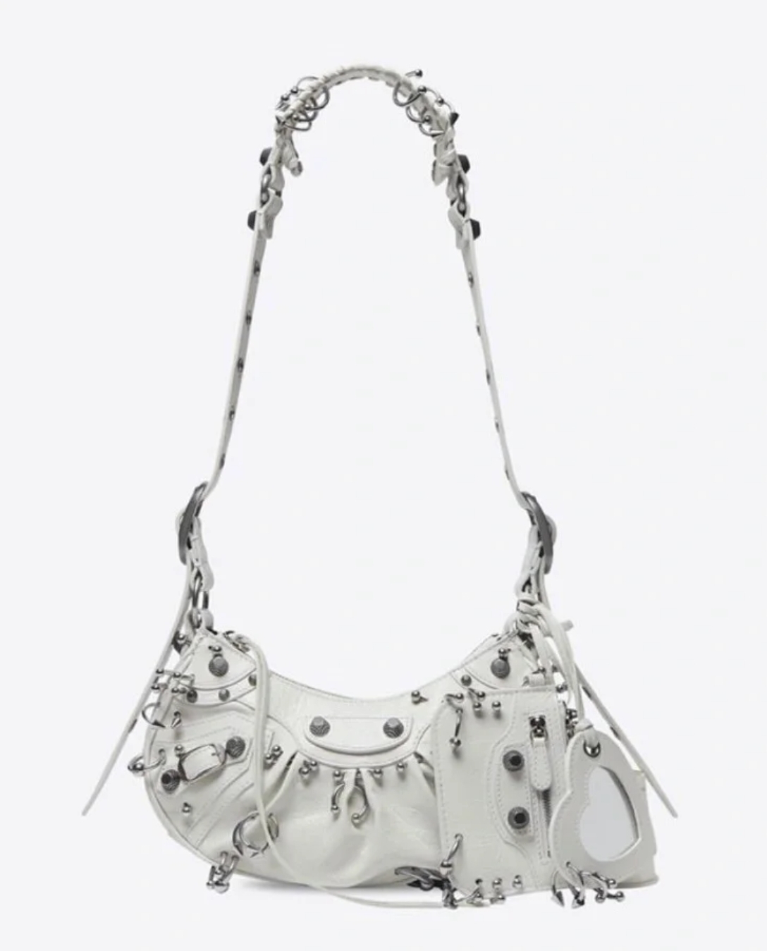 Ba1en*iaga Le Cagole XS Shoulder Bag Black/White For Women‎ 10.2in/25.9cm 671309210G81000