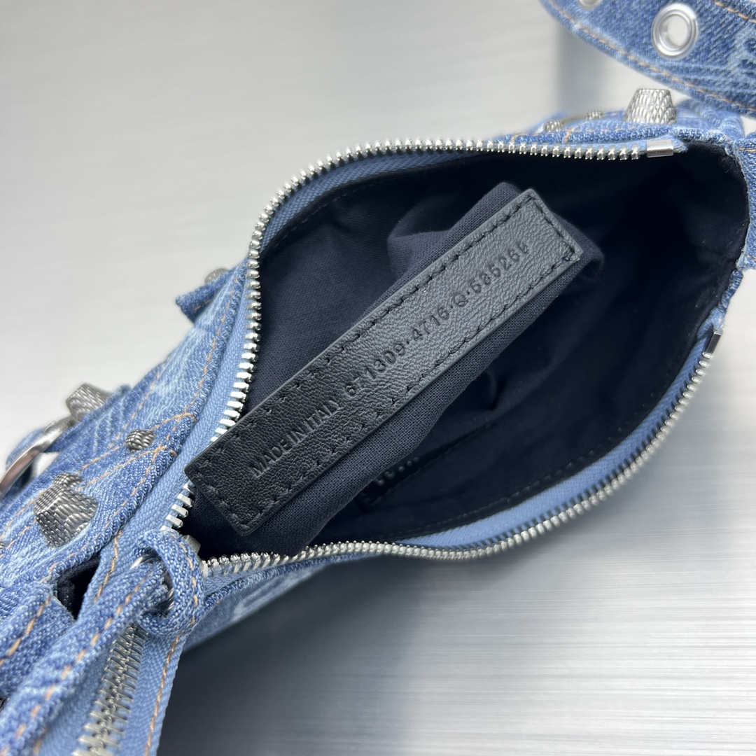 Ba1en*iaga Le Cagole XS Shoulder Bag Blue/Caramel For Women‎ 10.2in/25.9cm