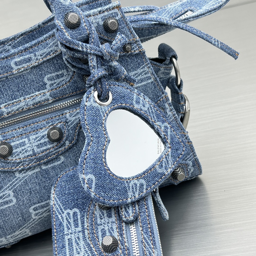 Ba1en*iaga Neo Cagole XS Handbag Blue/Caramel For Women‎ 10.2in/26cm