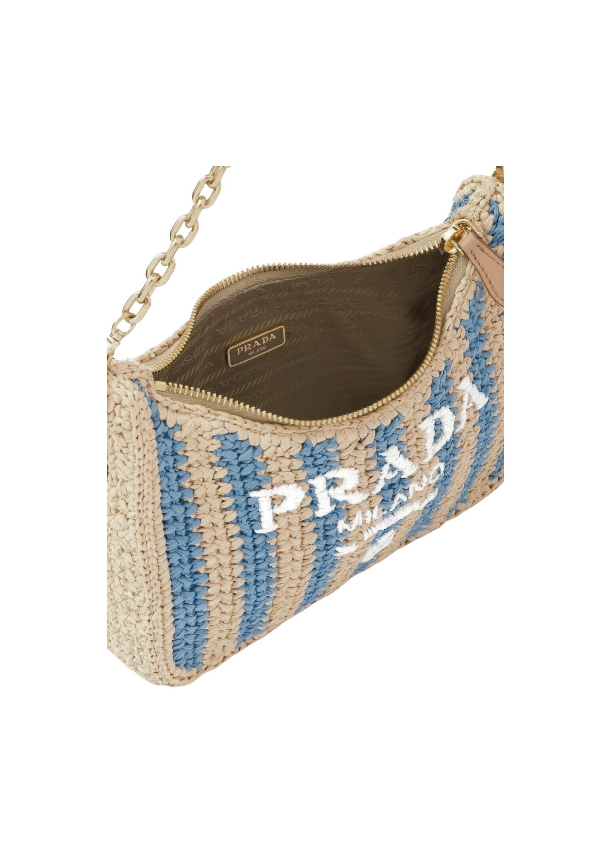 Pra*a Re-Edition 2005 Logo Bag Beige For Women 1BH204VV9R2A2T