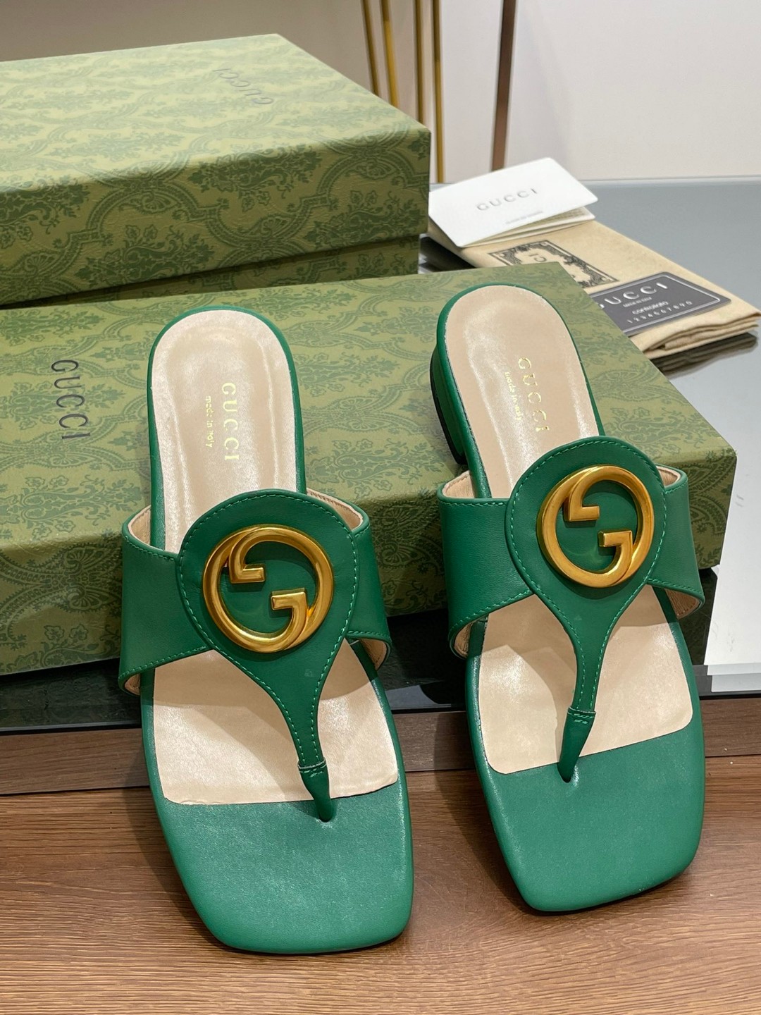 Gvc*1 Blondie Thong Sandal Green For Women ‎‎