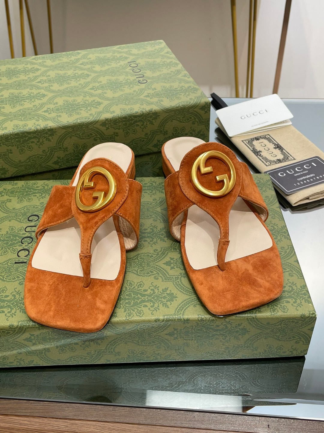 Gvc*1 Blondie Thong Sandal In Soft Brown For Women ‎‎