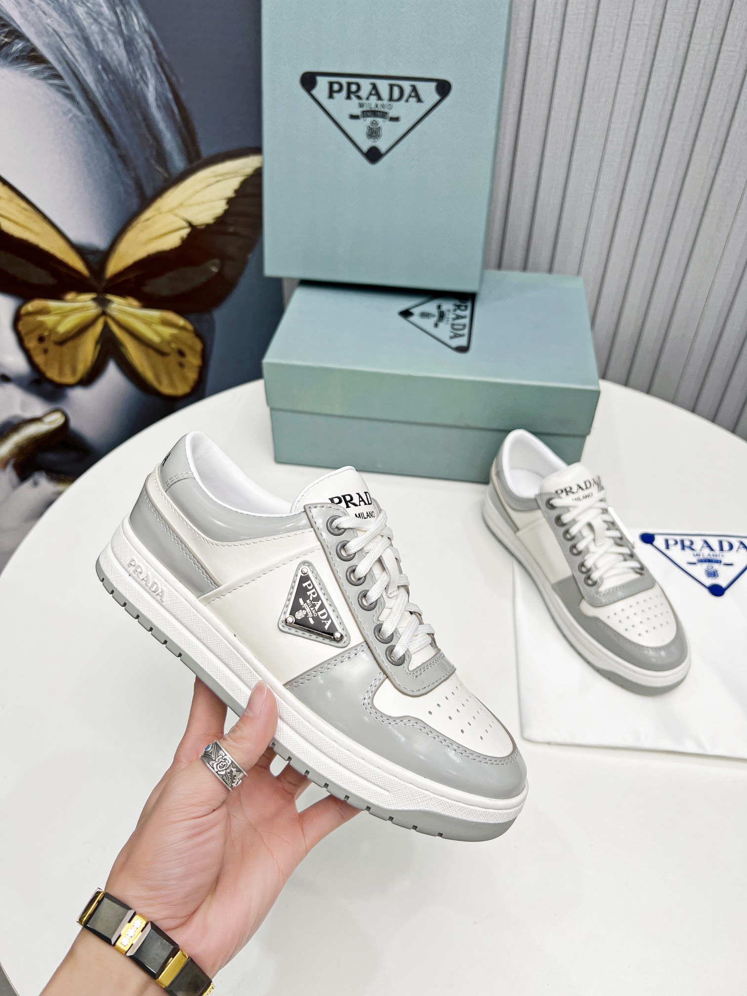 Pra*a Downtown Sneakers Grey For Women 1.2 in/ 3 cm