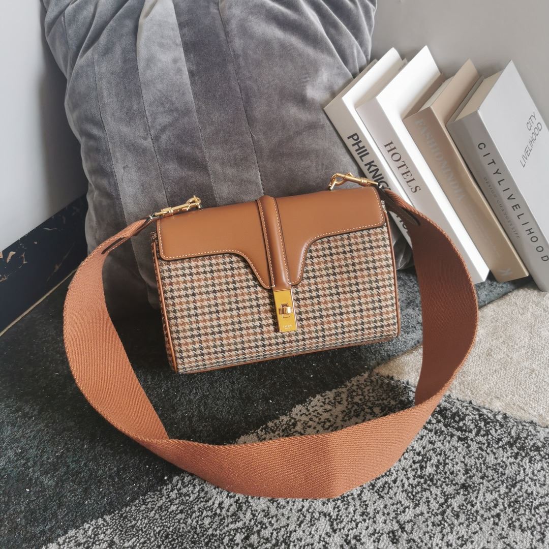 Ce1i*e Mini Soft 16 in Smooth Multicolor And Brown For Women‎ 7in/18cm