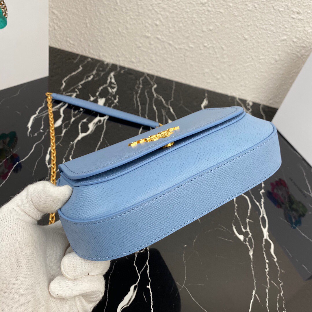 Pra*a Shoulder Bag Pink/Yellow/Blue For Women 8.6 in / 22 cm