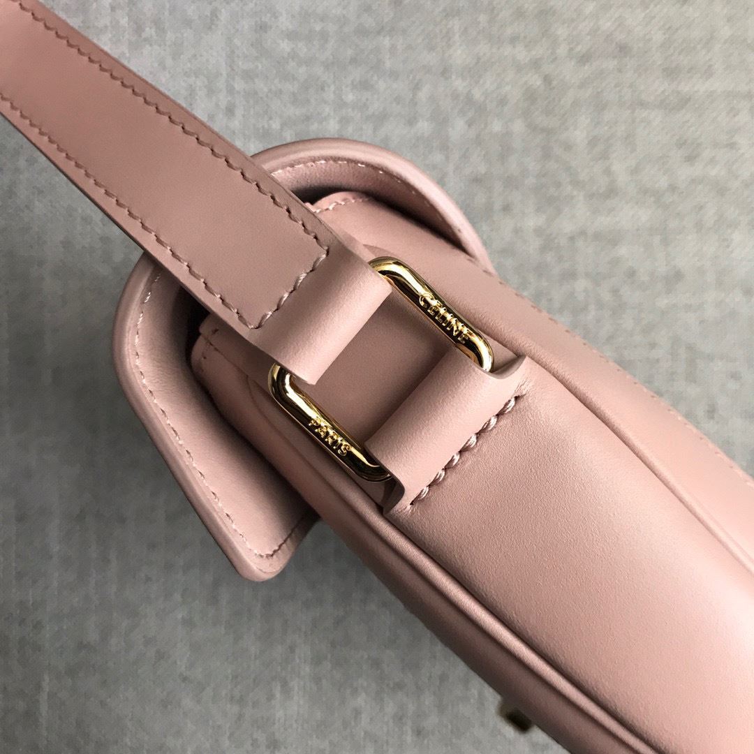 Ce1i*e Small Besace 16 Bag In Satinated Black/White/Light Pink For Women‎ 7in/19cm 188013BEY.38NO