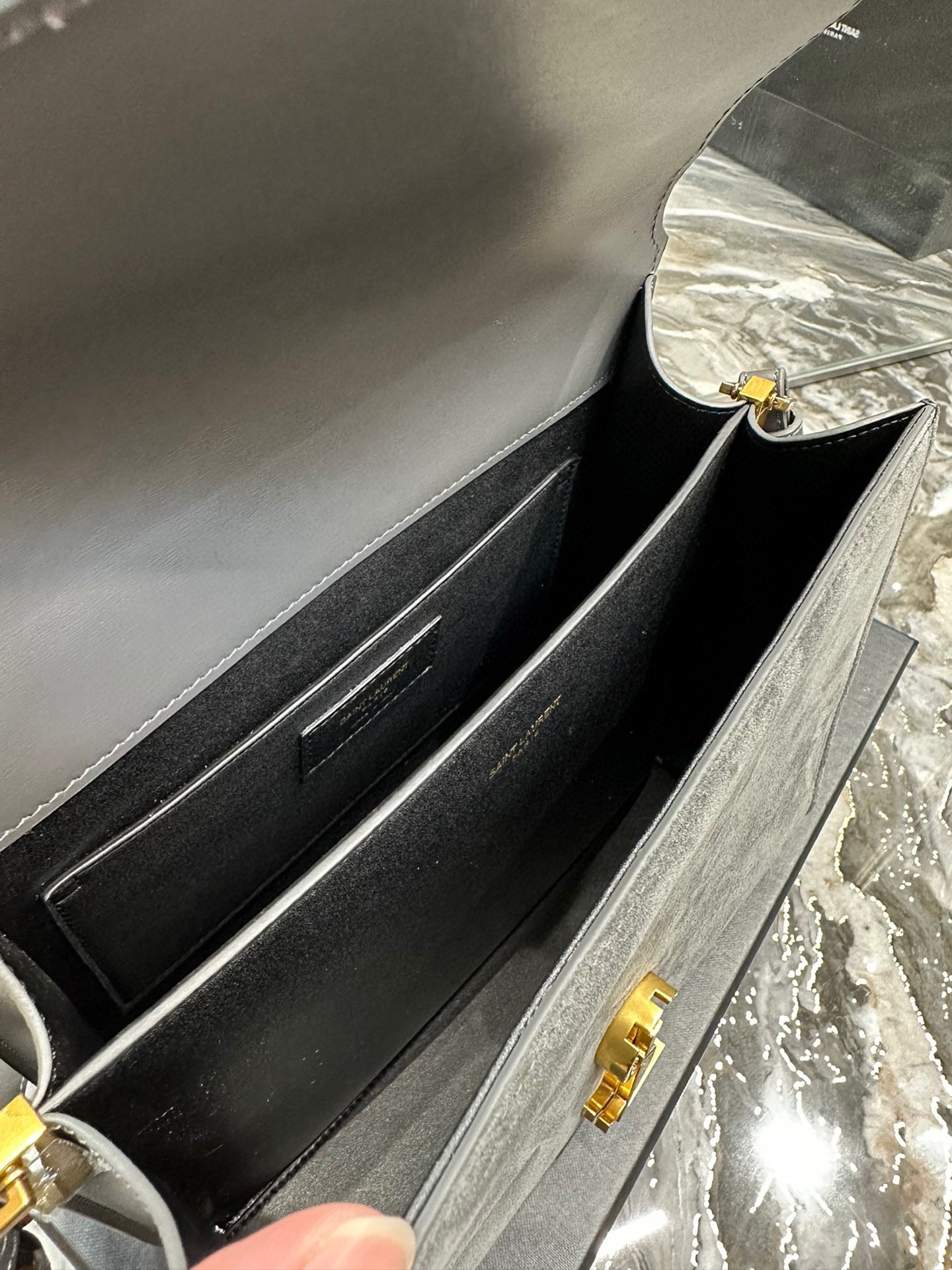 Sa1nt Lau*nt Cassandra Medium Top Handle Bag Black/White/Burgundy/Grey/Brown For Women 9.6in/24.5cm