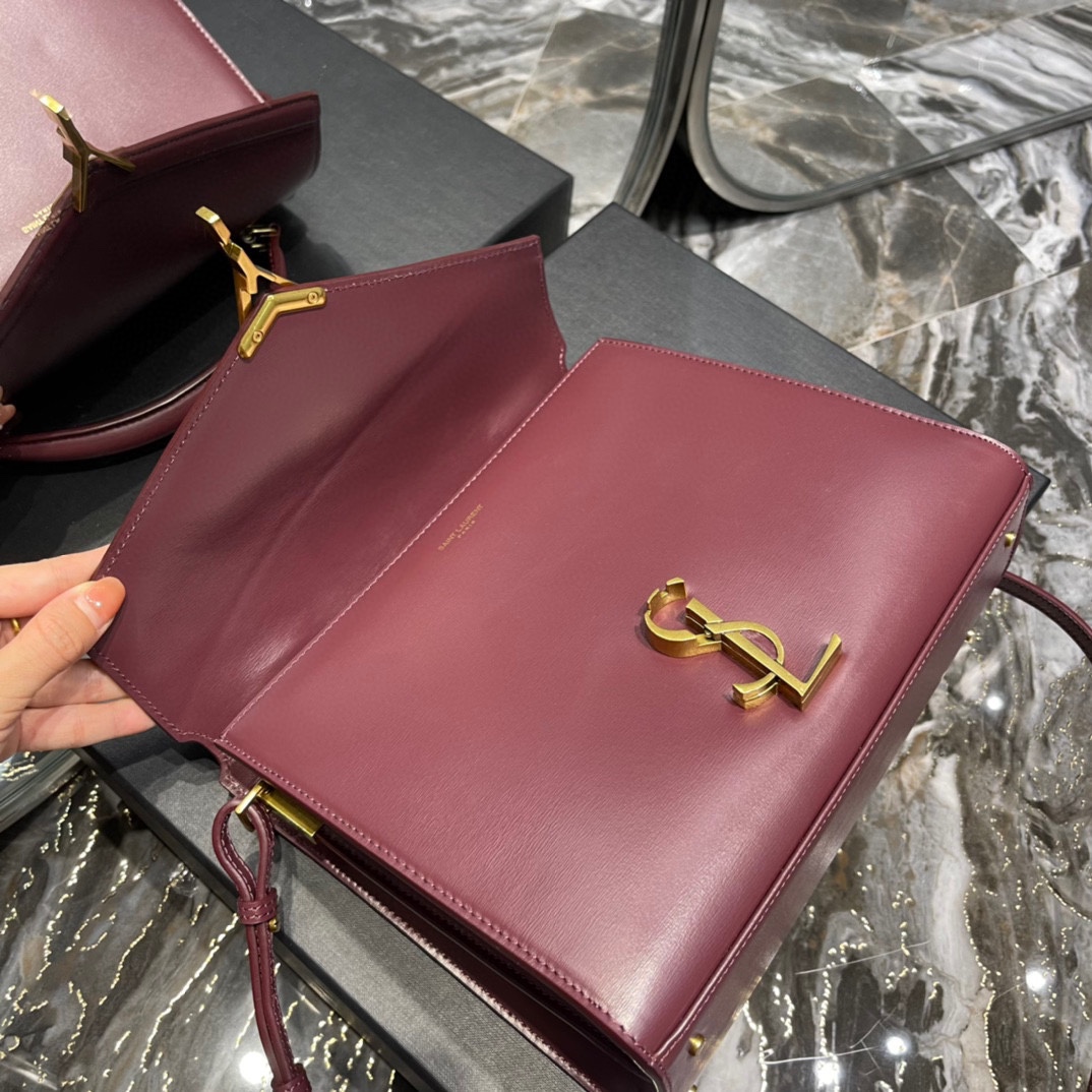 Sa1nt Lau*nt Cassandra Medium Top Handle Bag Black/White/Burgundy/Grey/Brown For Women 9.6in/24.5cm