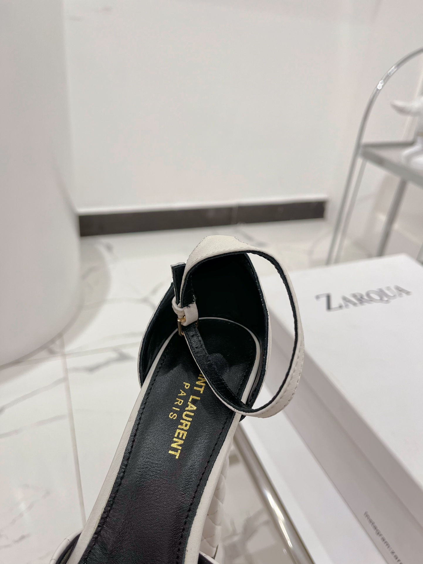 Sa1nt Lau*nt Jodie Platform Sandals In Smooth White For Women