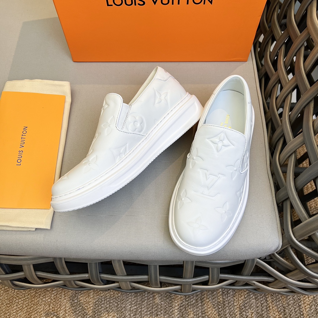 L0vis Vvtt0n Beverly Hills Slip On White For Men 1AA7NQ