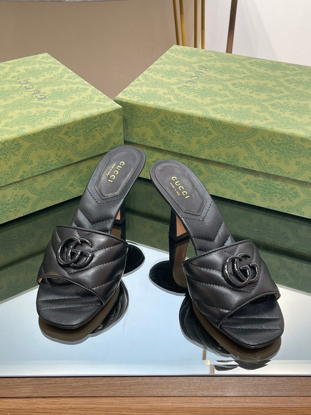 Gvc*1 Double G Slide Sandal Black For Women
