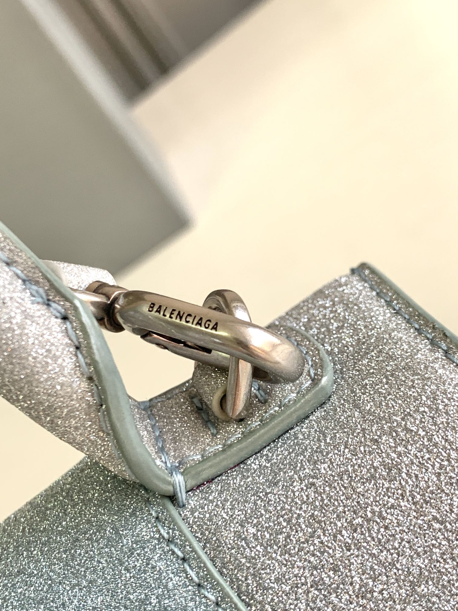 Ba1en*iaga Hourglass Small Handbag In Pink/Blue For Women 9in/23 cm