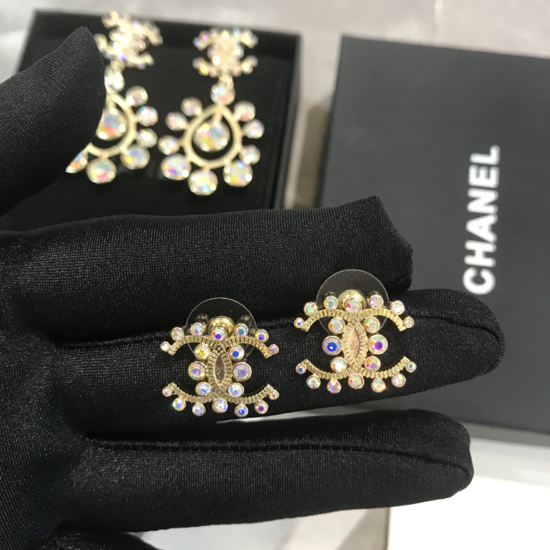 Ch**el Round Earrings Gold For Women