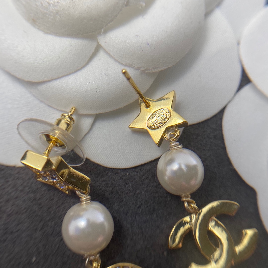 Ch**el Star Earrings Gold For Women