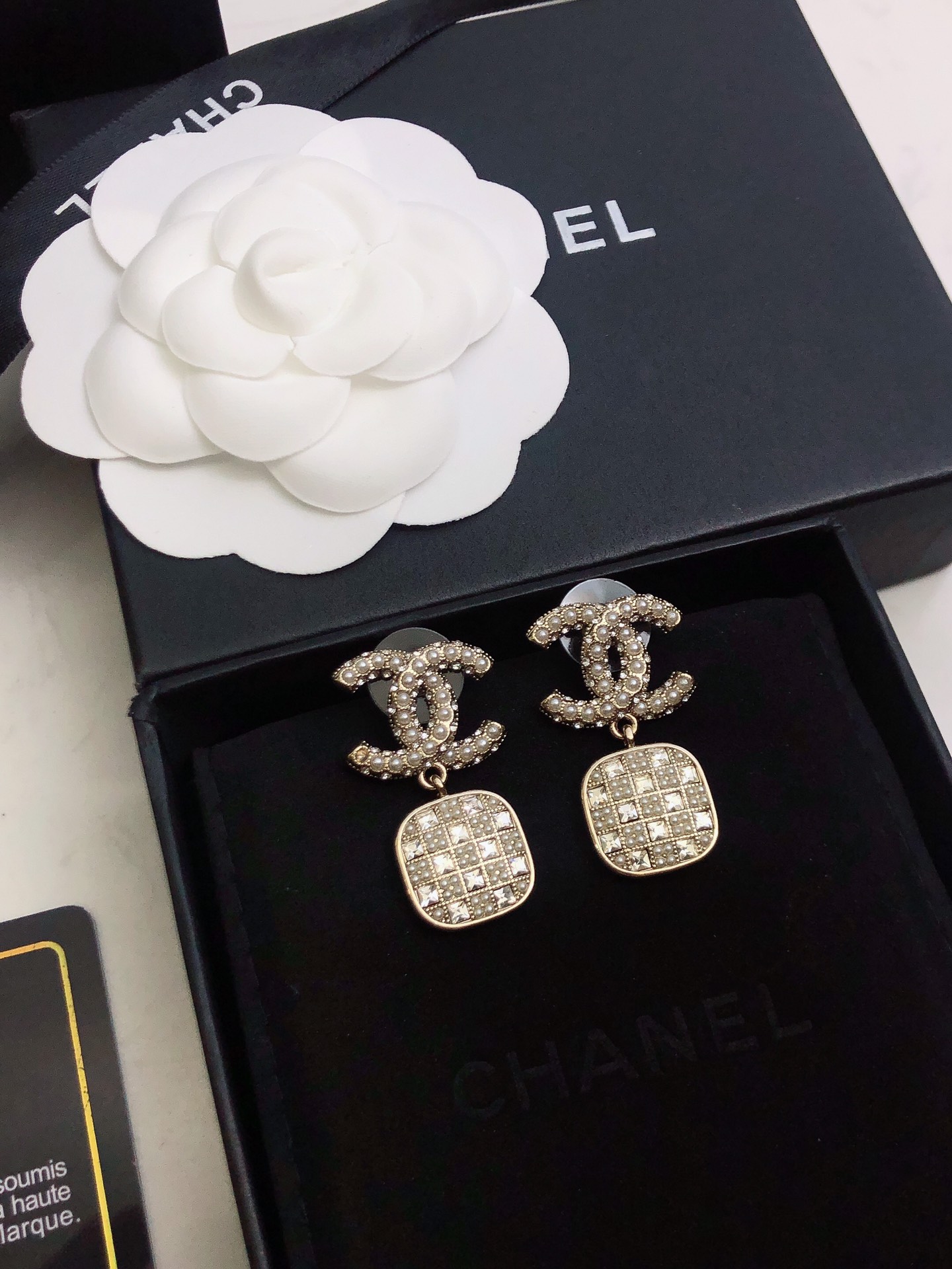 Ch**el Stud Earrings Gold For Women