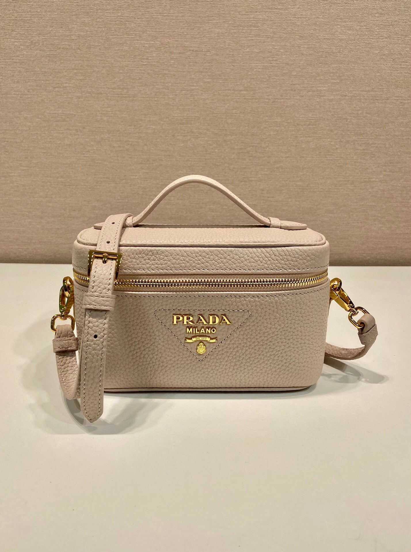 Pra*a Mini Bag In Beige For Women 7.1in/ 18cm 1BH202_2DKV_F0GCN_V_OOM