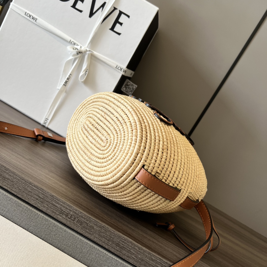 L0ew* Beehive Basket Bag Beige/Brown For Women 7.9in / 20cm A223Z48X03