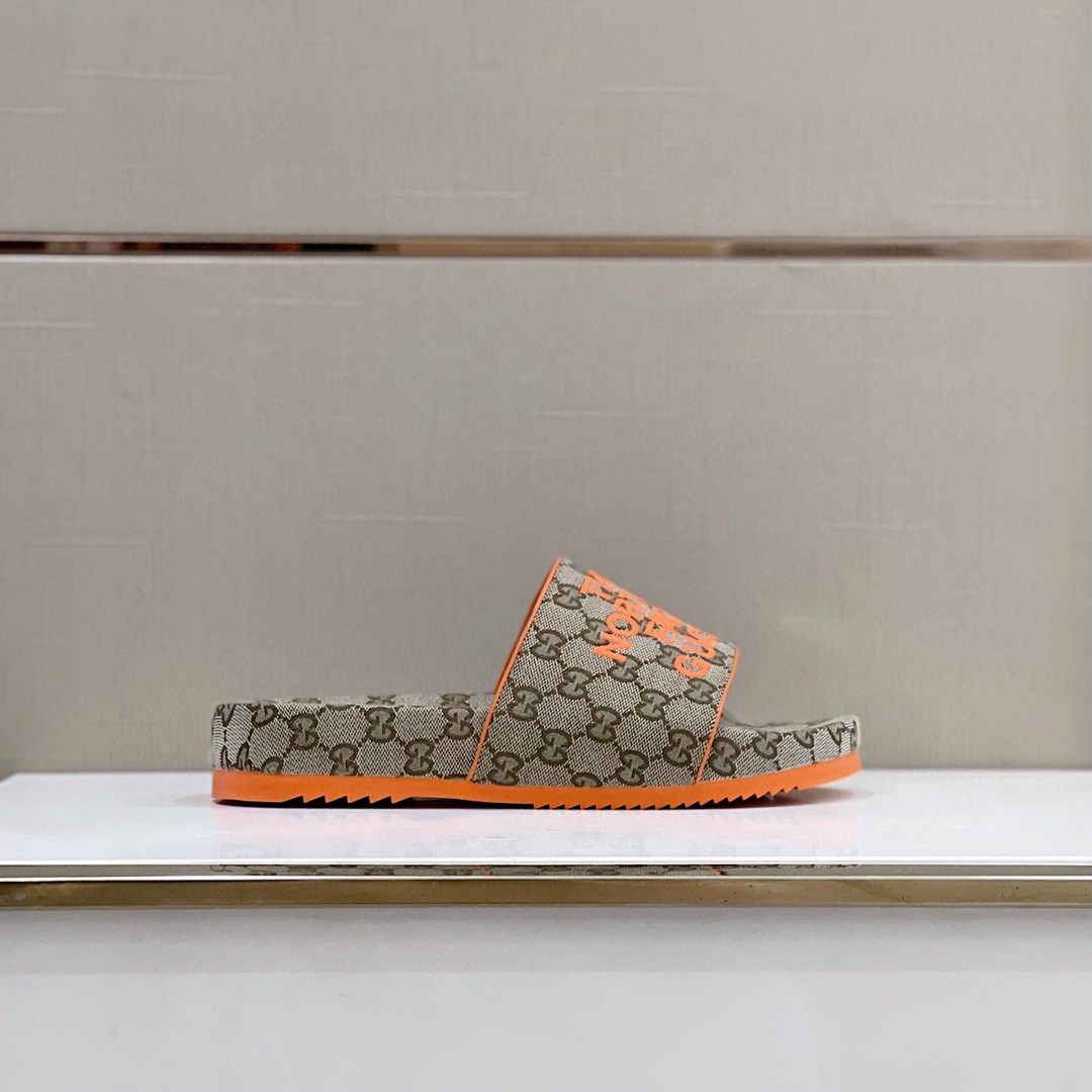 Gvc*1 GG Canvas Slide Sandal Grey For Men