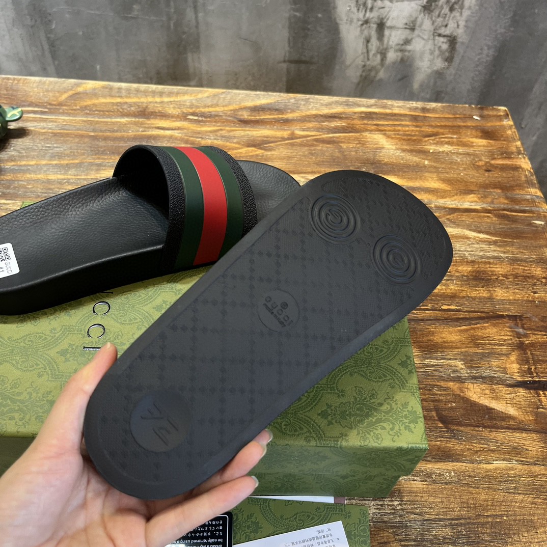 Gvc*1 Web Rubber Slide Sandal Black For Men 429469 GIB10 1098