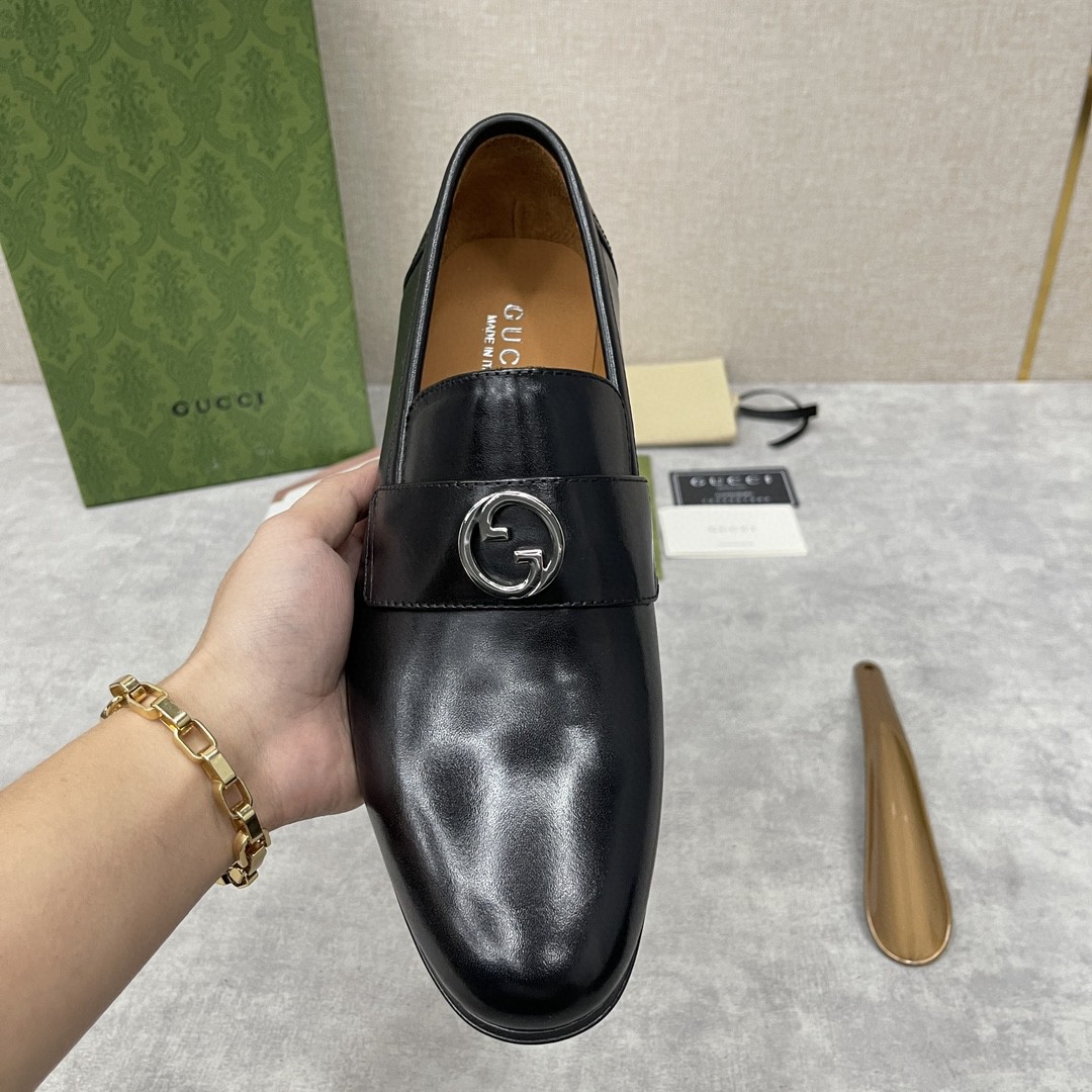 Gvc*1 Interlocking G Loafer Black For Men 730134 06F00 1000