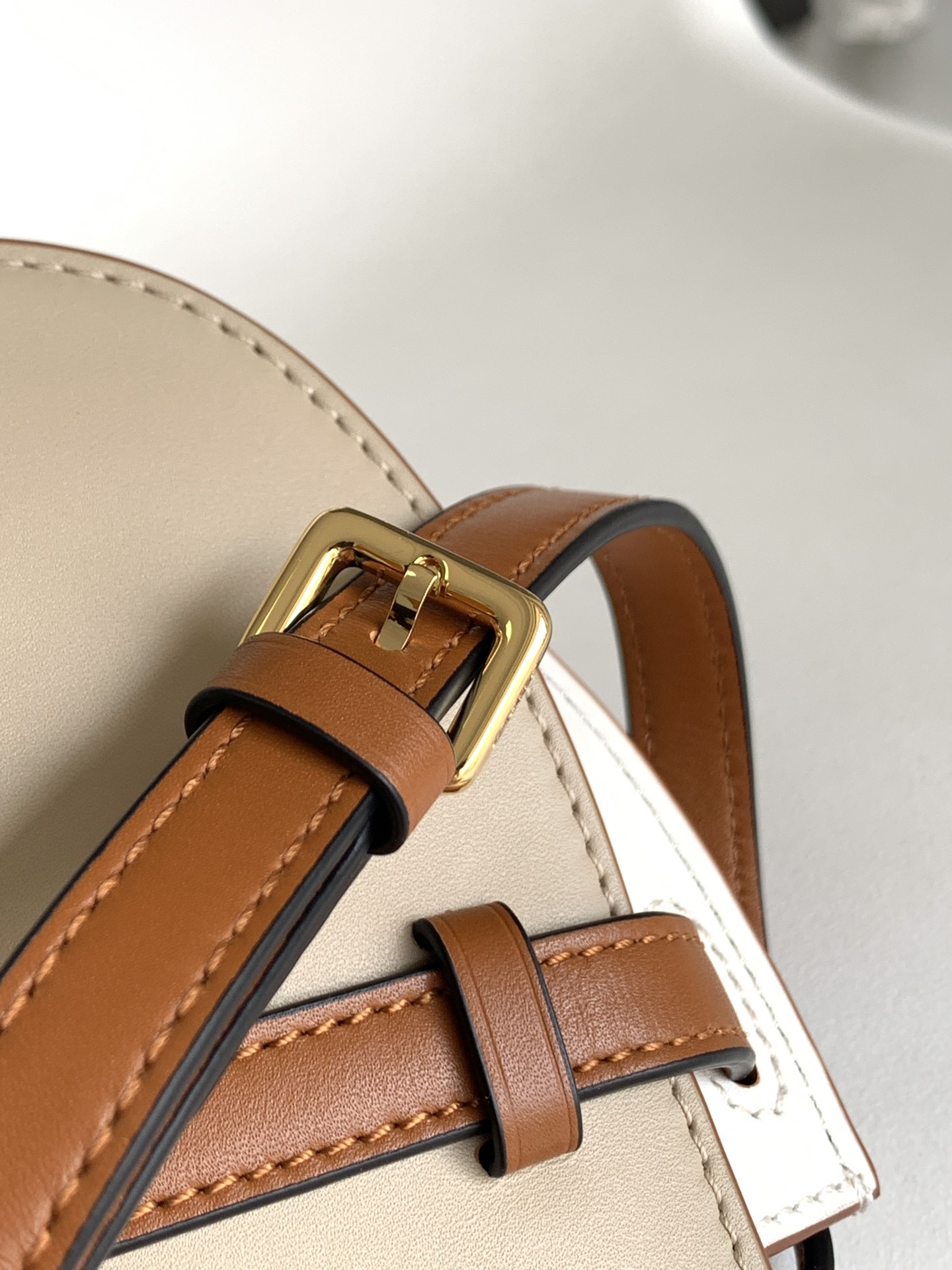 L0ew* Mini Gate Dual Bag Beige/Brown For Women 8.3in / 21cm