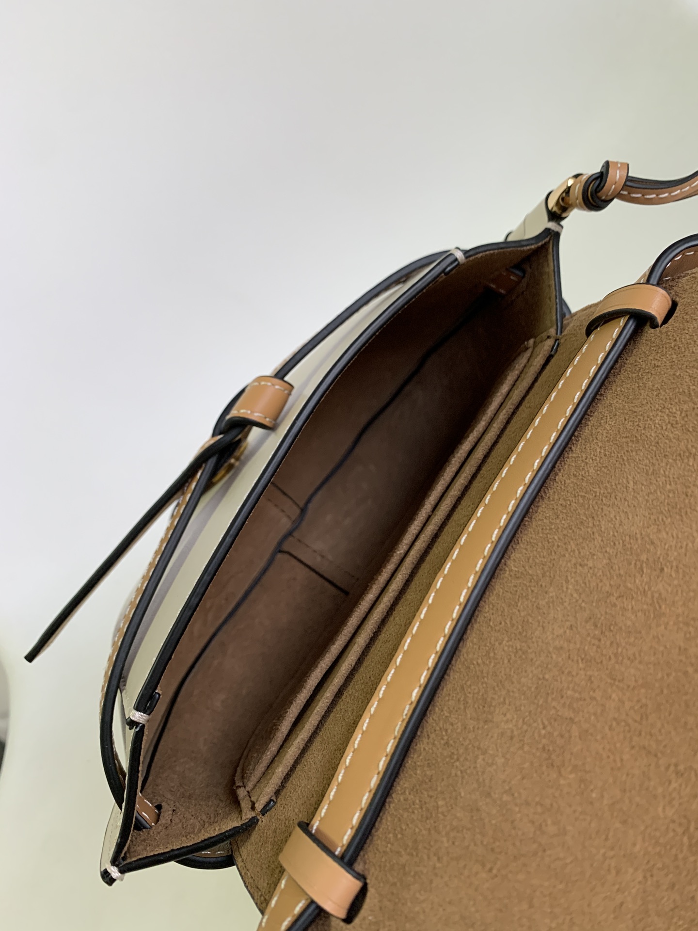 L0ew* Mini Gate Dual Bag Beige/Brown For Women 8.3in / 21cm