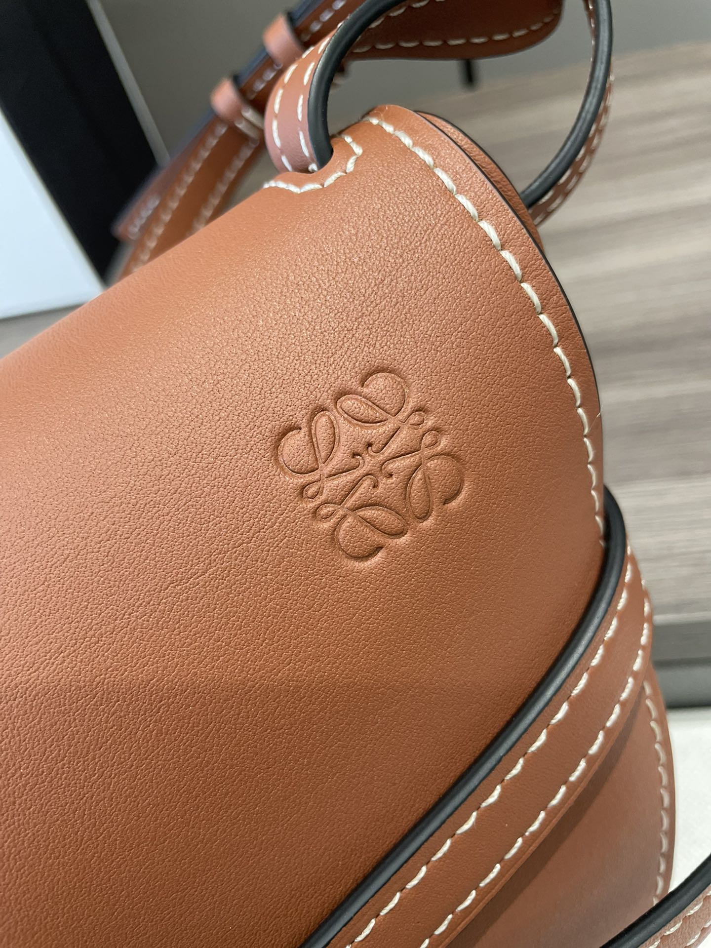 L0ew* Mini Gate Dual Bag Brown For Women 8.3in / 21cm