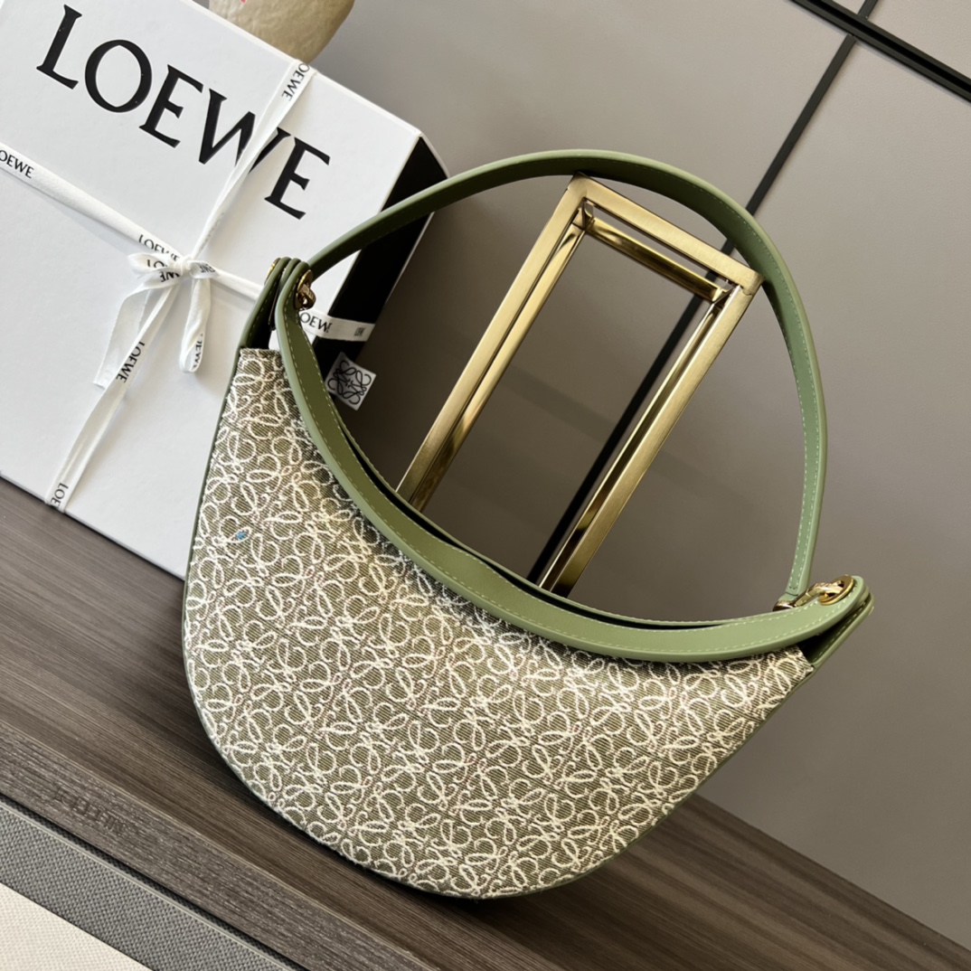 L0ew* Small Luna Bag Black/Brown/Light Brown For Women 12in / 30.5cm A923PM1X02