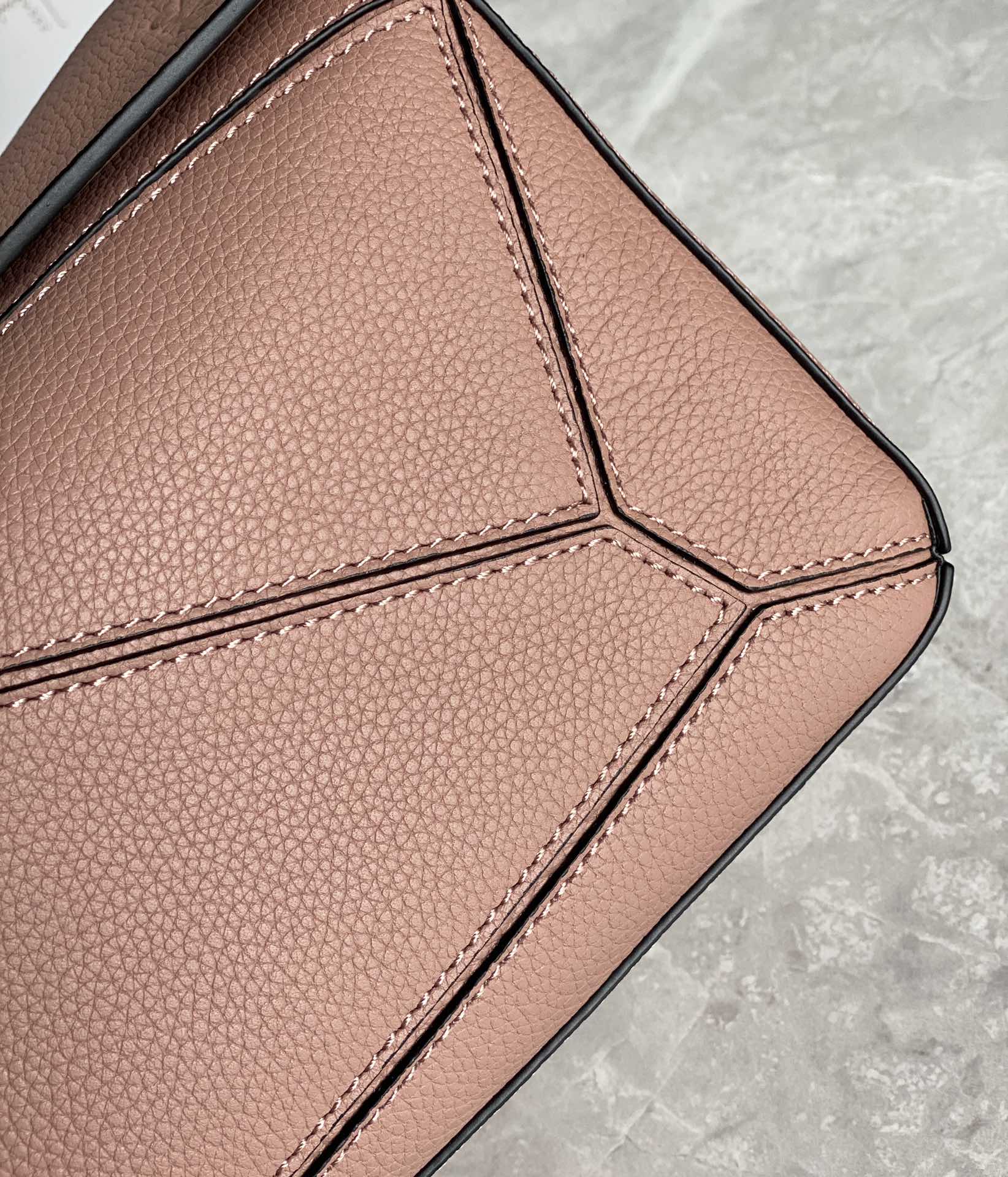 L0ew* Small Puzzle Bag Pink/Grey/Brown/Blue For Women 9.4in / 24cm