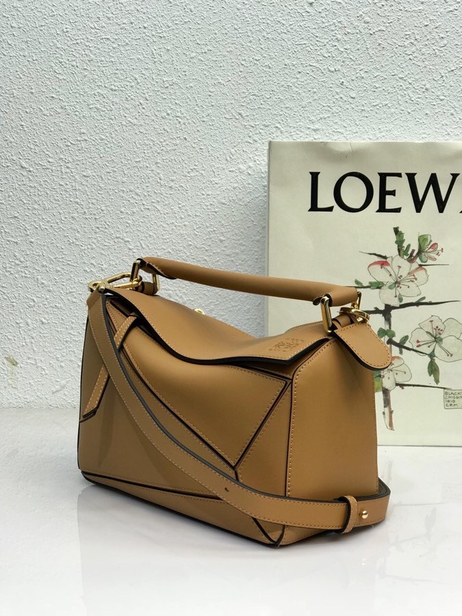 L0ew* Small Puzzle Bag Brown For Women 9.4in / 24cm