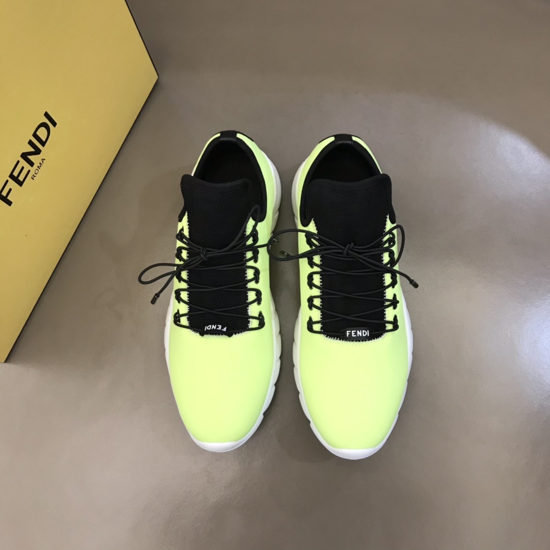 F**di FD Faster Trainers Light Green For Men