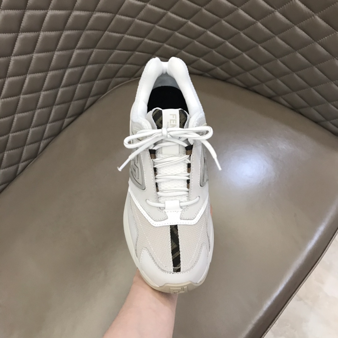F**di FD Faster Trainers Sneakers White For Men 7E1555AKX6F1ICF