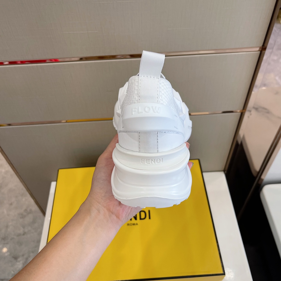 F**di FD Flow Running Sneakers White For Men 7E1504AHI8F0V4D