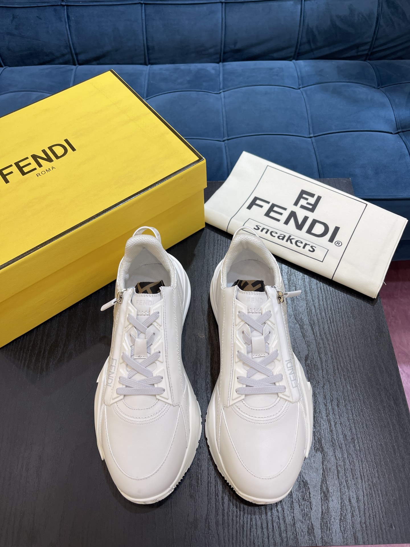 F**di FD Flow Sneakers White For Men 7E1392AK1QF1HGQ