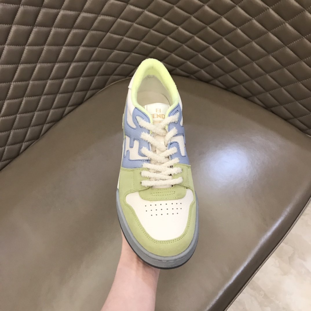 F**di FD Match Low Tops Sneakers Light Green For Men