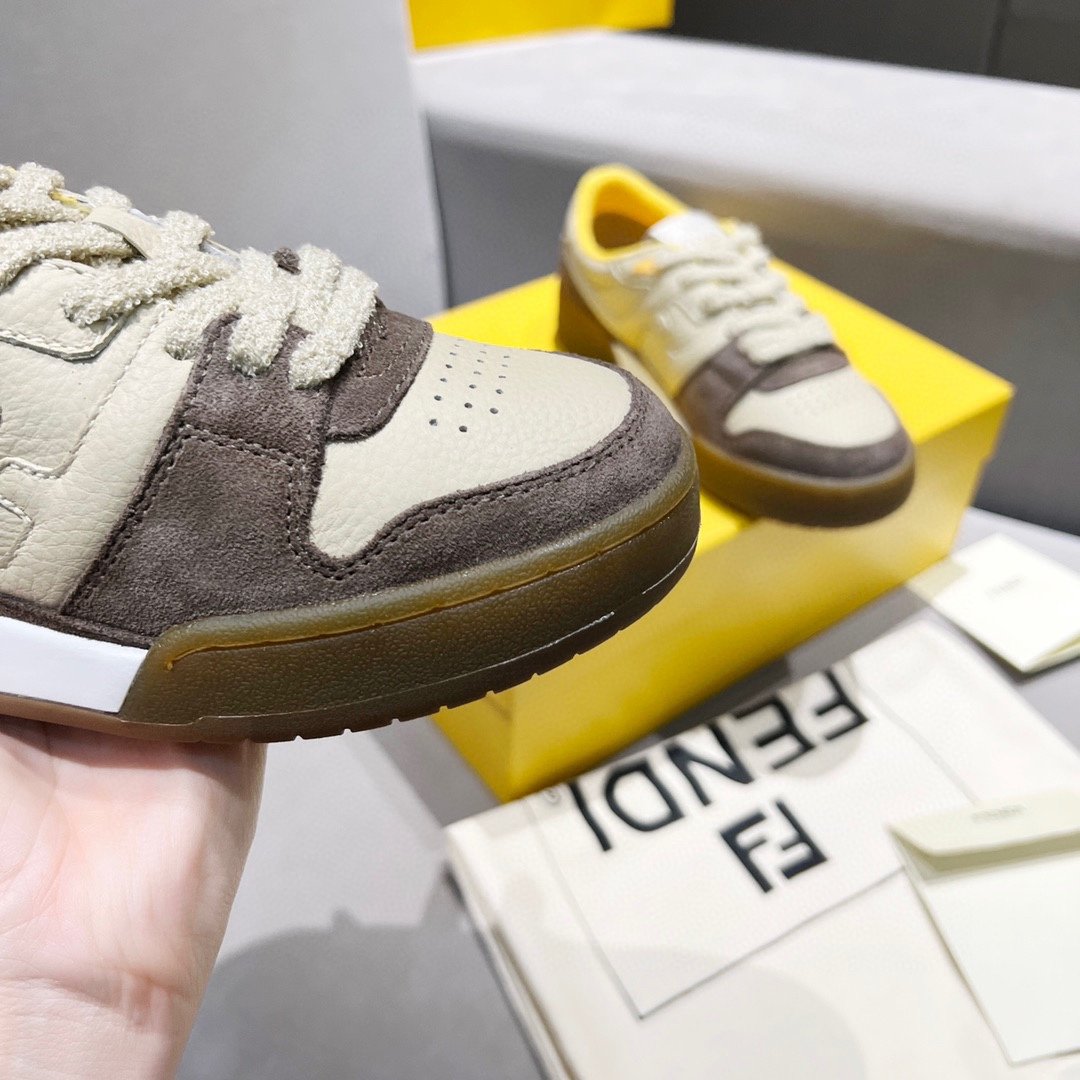 F**di FD Match Low Tops Sneakers Grey For Women 8E8252AHH2F1FHU