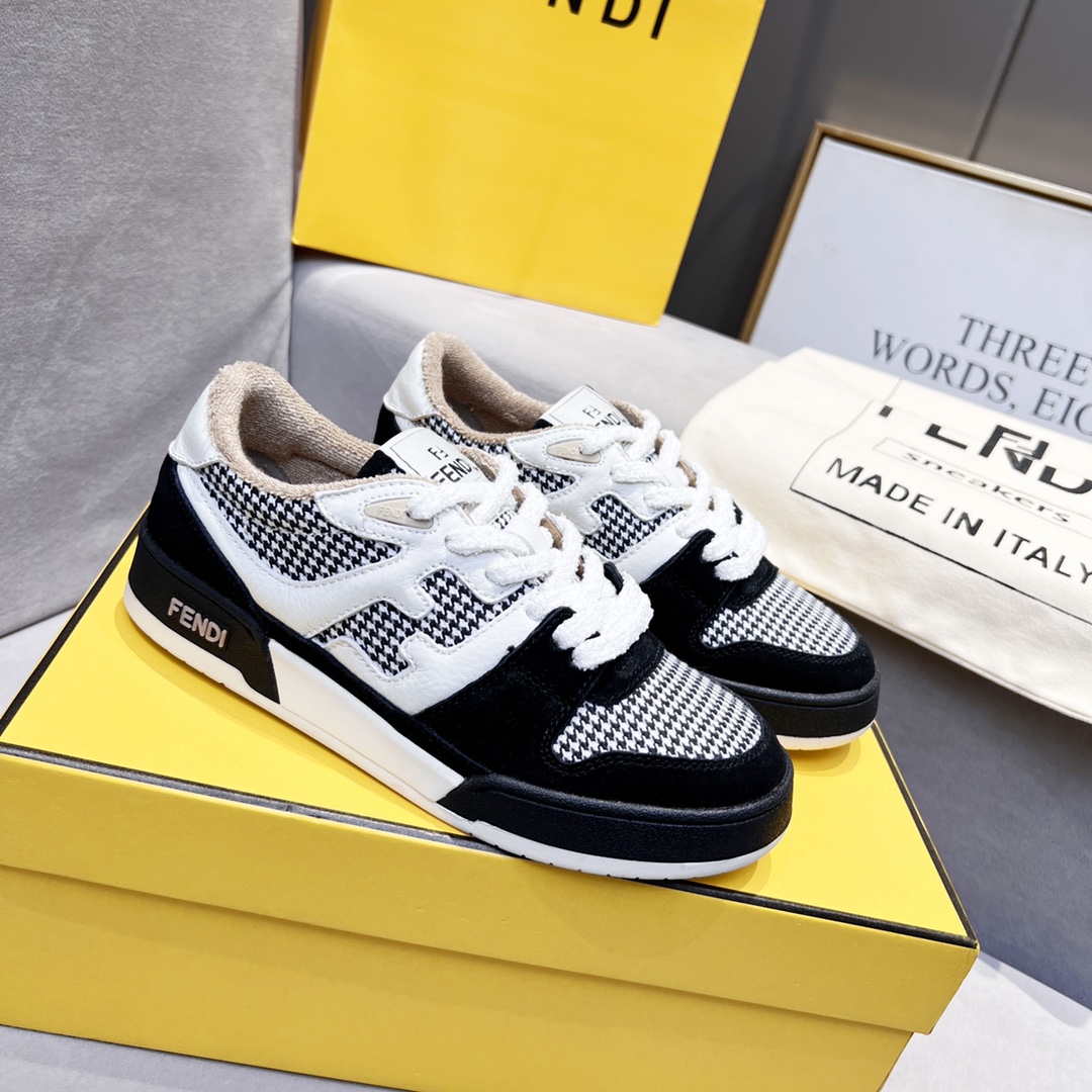 F**di FD Match Low Tops Sneakers Black For Men