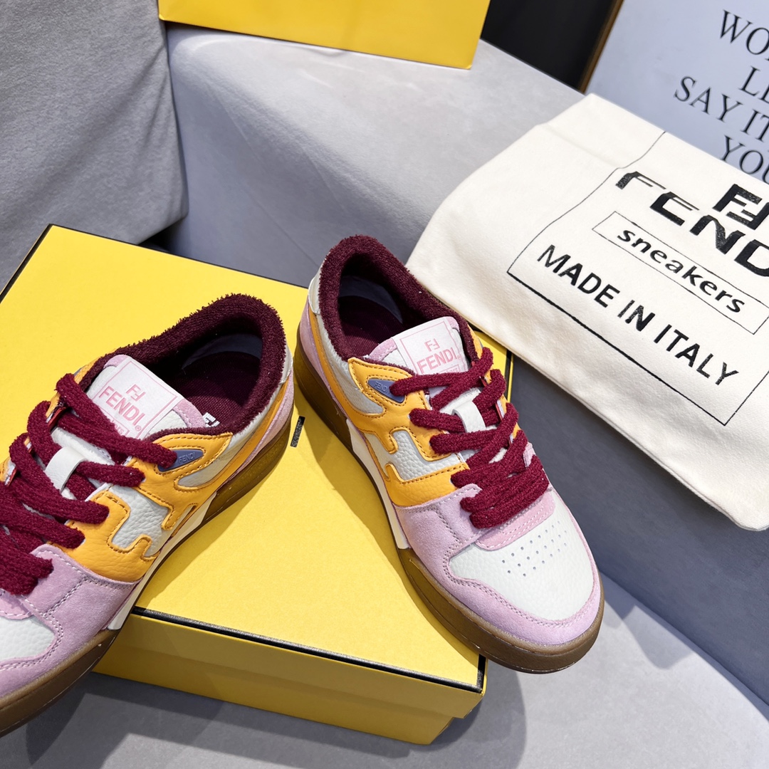 F**di FD Match Low Tops Sneakers Pink For Men