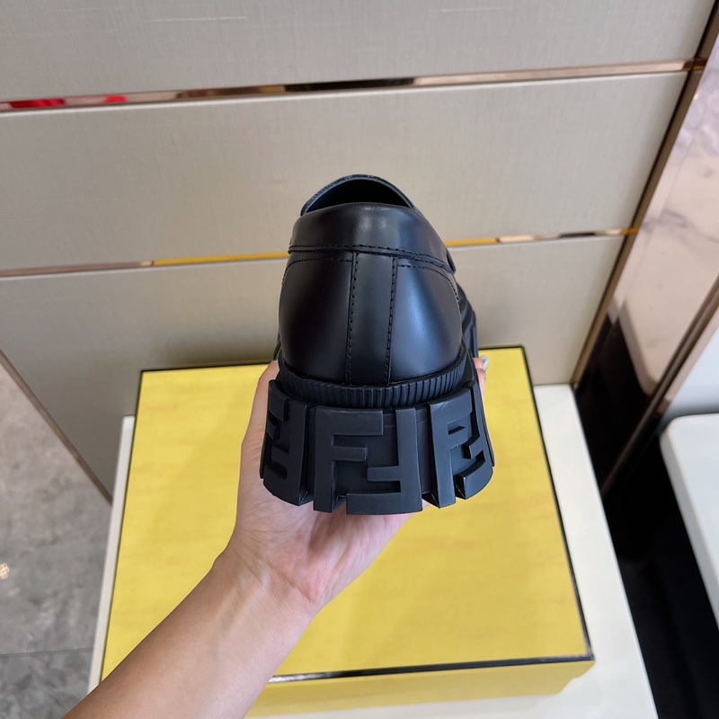 F**di FD O’Lock Nubuck Loafers Black For Men